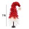 7ft Pre-Lit Santa Hat Christmas Tree with 500 LED Red & Warm White Lights and Square Metal Base